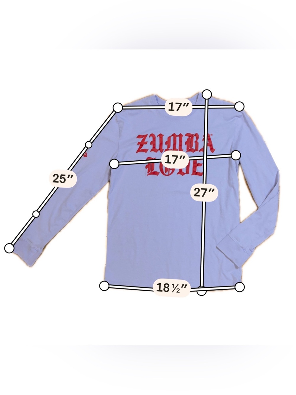 Zumba Fitness Purple Long Sleeve Tee Red 'Zumba Love' Graphic and Cut Tank XS - Picture 8 of 11